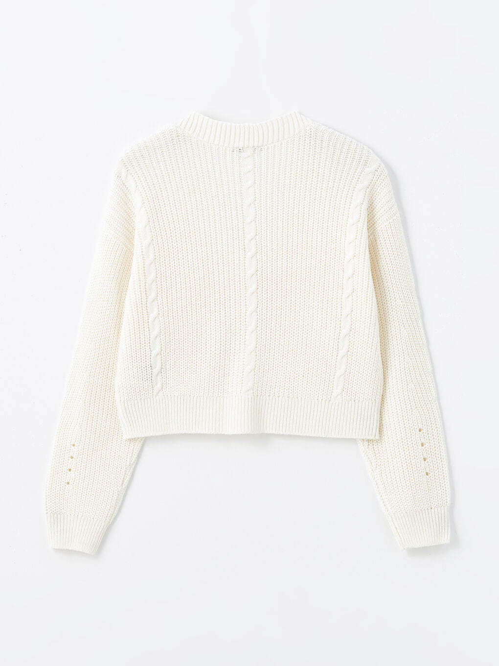 V-ს ფორმის დეკოლტე თვითნიმუშიანი გრძელმკლავიანი ქალებისთვის ტრიკოტაჟის კარდიგანი-6