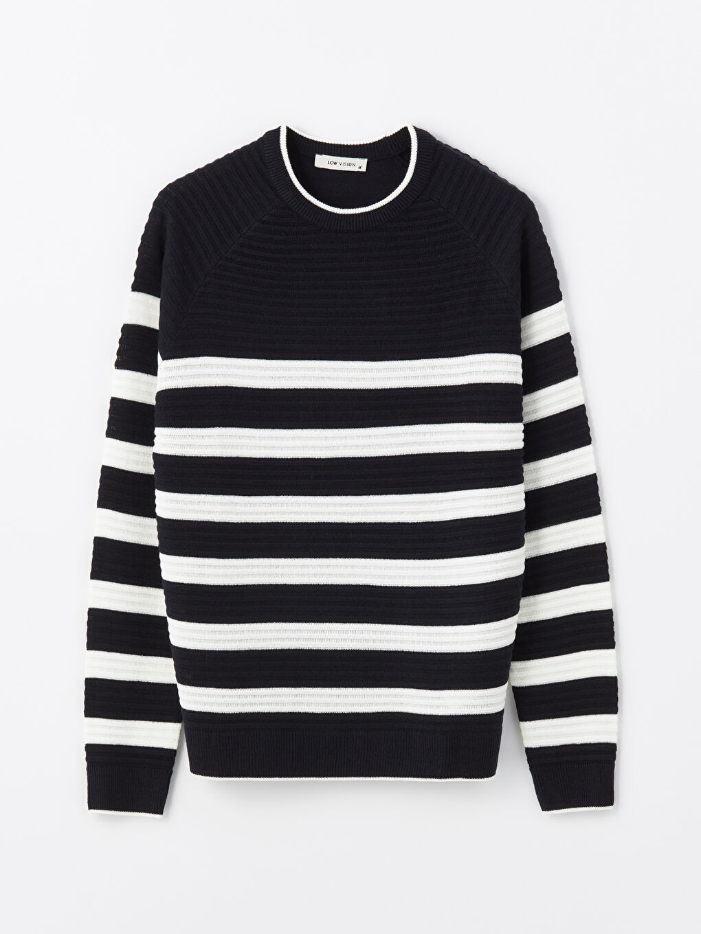 LCW Vision Crew Neck Long Sleeve Striped Men's Knitwear Sweater -W43517Z8-LGS