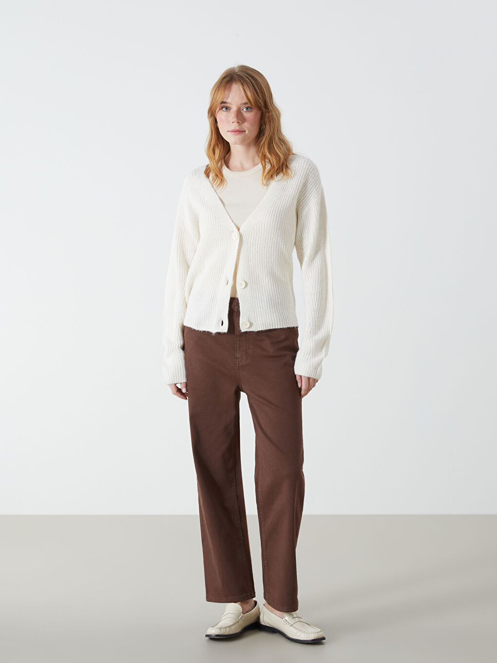 XSIDE Cardigan Tricotat cu Decolteu în V pentru Femei -W43519Z8-R9J