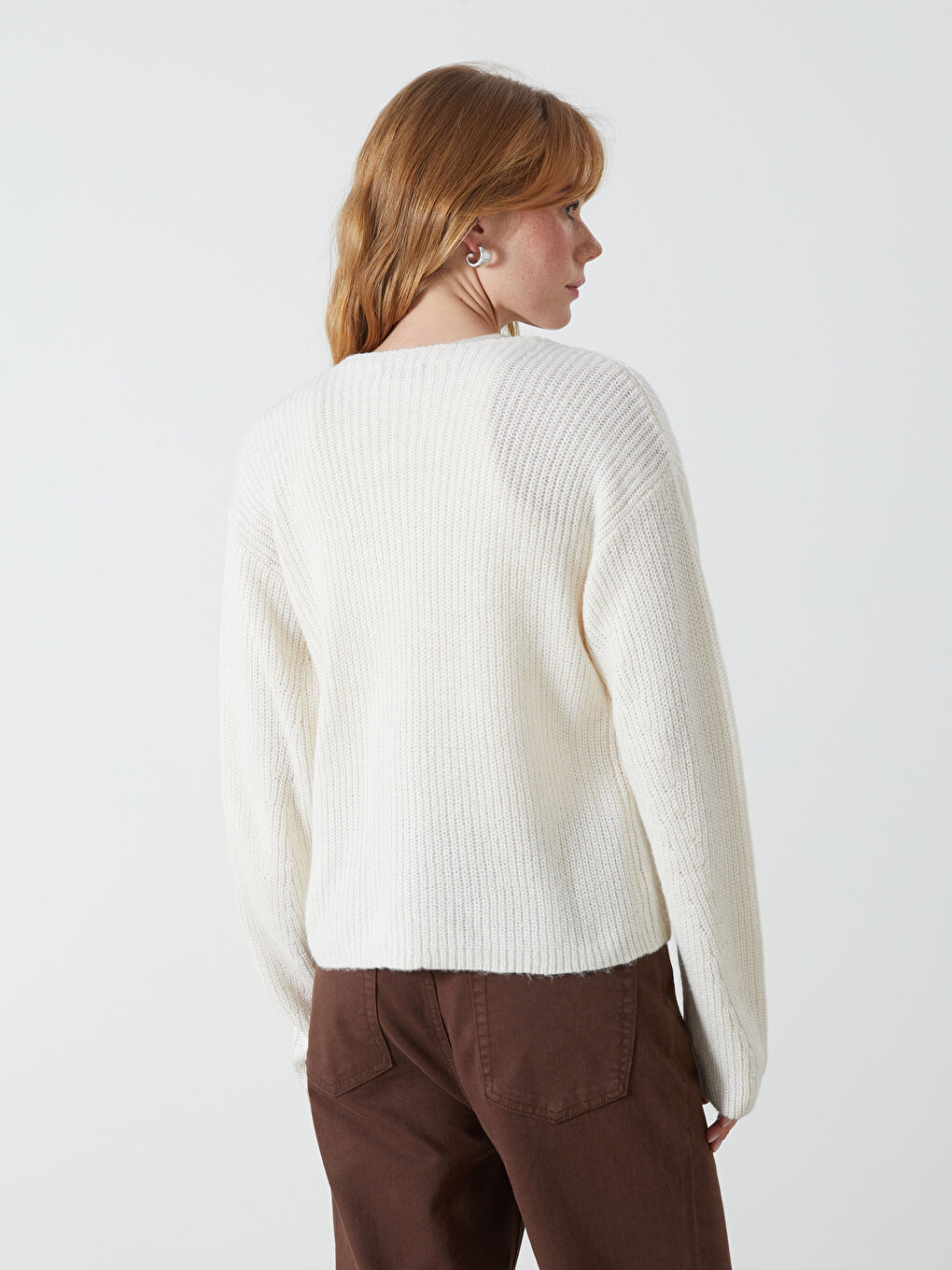 XSIDE Cardigan Tricotat cu Decolteu în V pentru Femei -W43519Z8-R9J