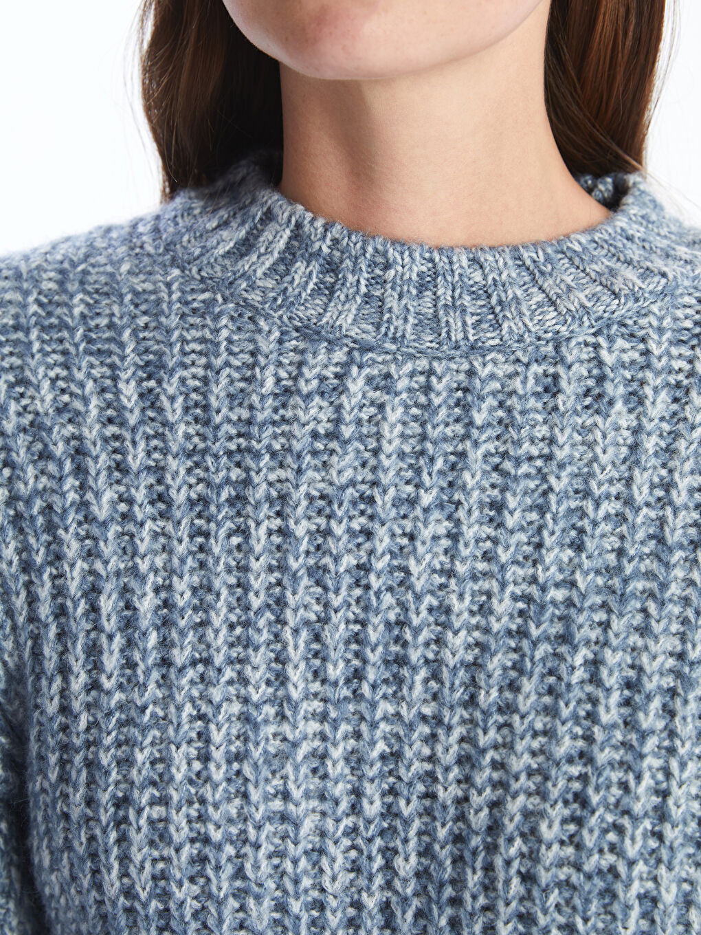 XSIDE Rundhalsausschnitt Schlicht Langarm Damen Strickpullover -W43523Z8-YEB