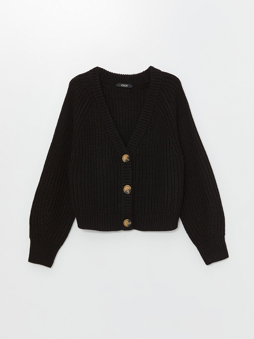 Кардиган из трикотажа с V-образным вырезом для женщин-5