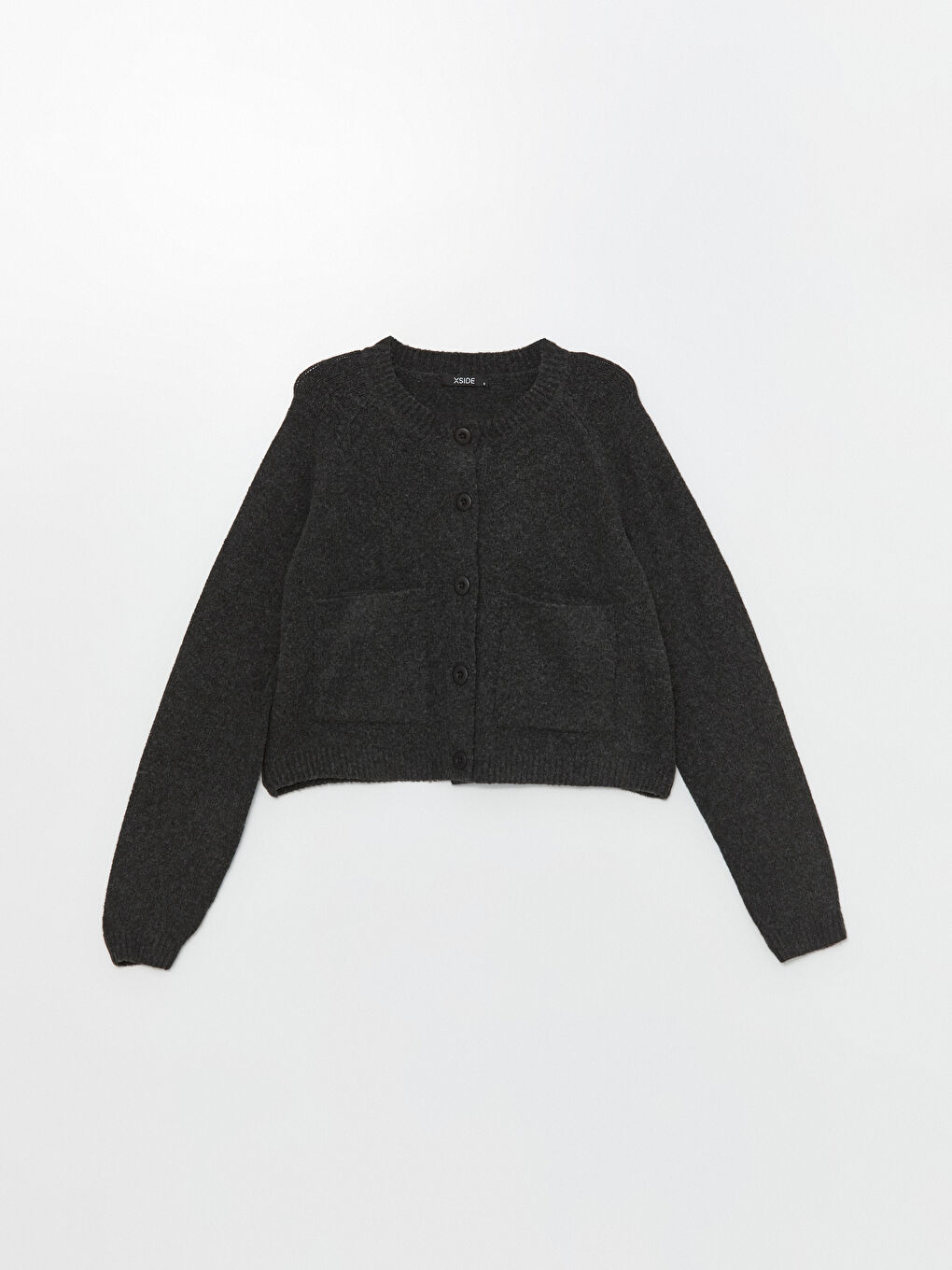 XSIDE Rundhalsausschnitt Crop-Strickjacke für Damen -W43537Z8-VDL