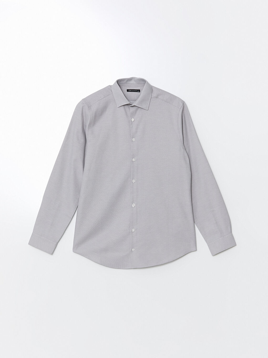 Slim Fit Long Sleeve Dobby Men's Shirt-4