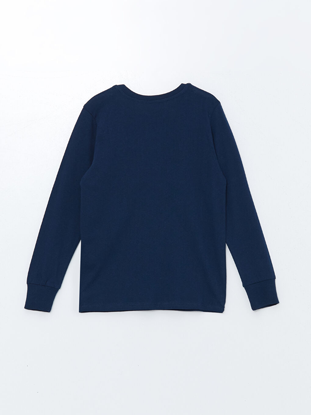 Lacivert Bisiklet Yaka Erkek Çocuk Pijama Üst-1