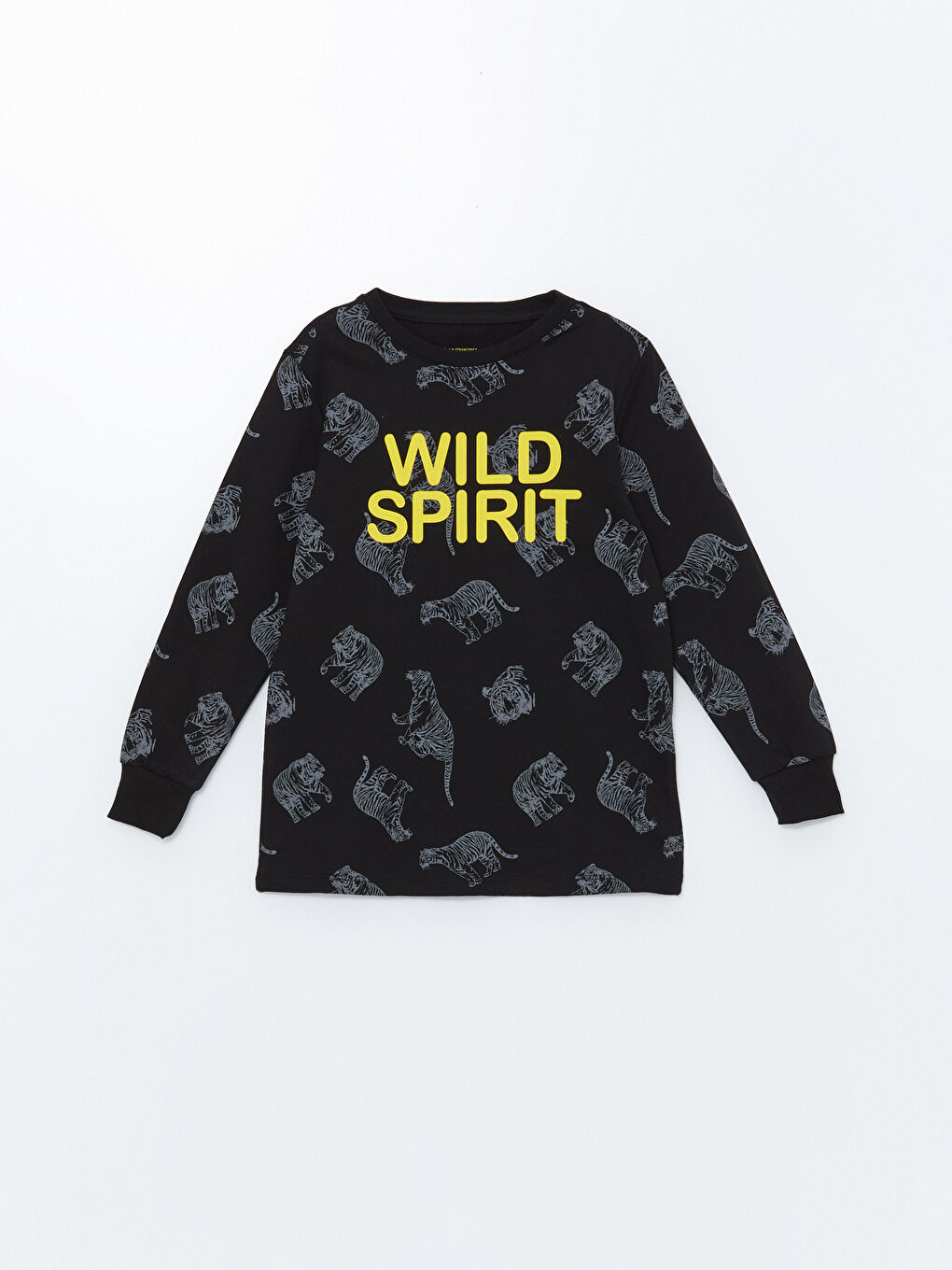 LCW Kids Crew Neck Printed Long Sleeve Boys' Pyjama Set -W43642Z4-LQ9