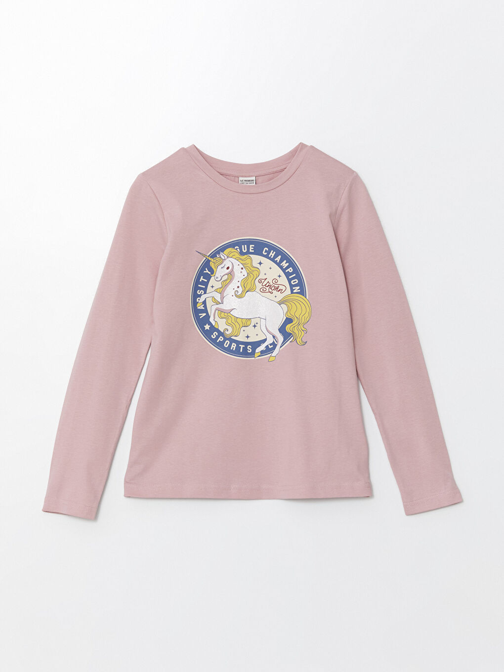 LCW Kids Majica sa okruglim izrezom, štampana, za devojčice -W43671Z4-FHR