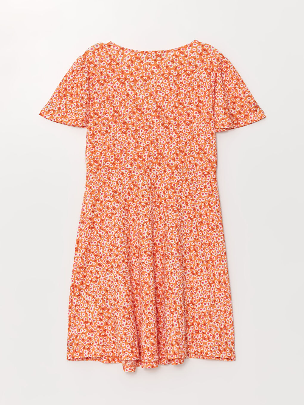 LCWAIKIKI Maternity Double Breasted Collar Floral Short Sleeve Maternity Dress -W43731Z8-LSR