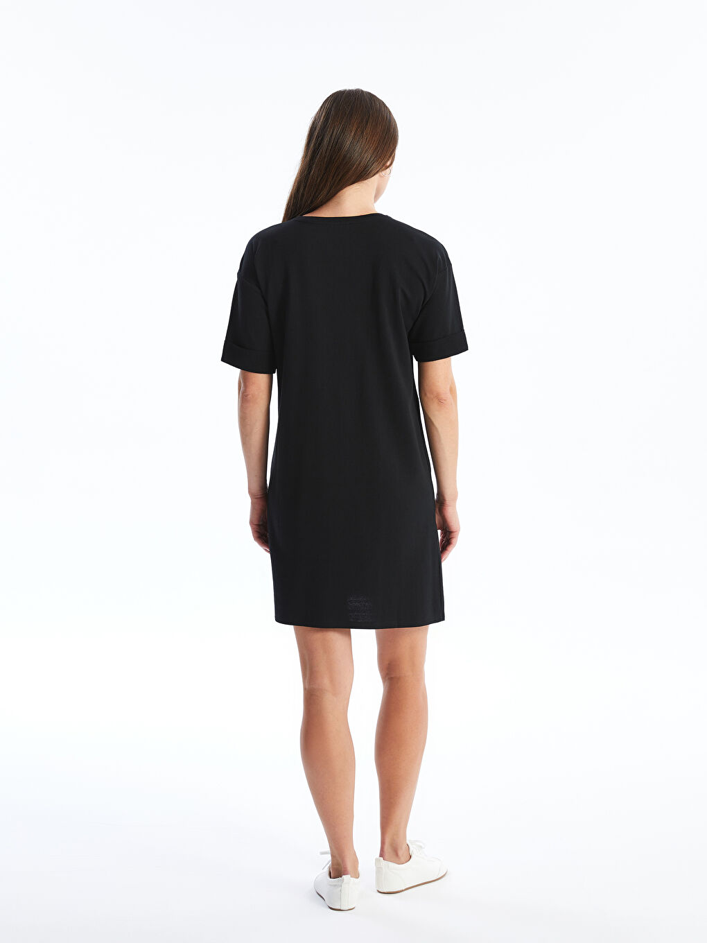 LCWAIKIKI Maternity Crew Neck Printed Maternity Dress -W43752Z8-CVL