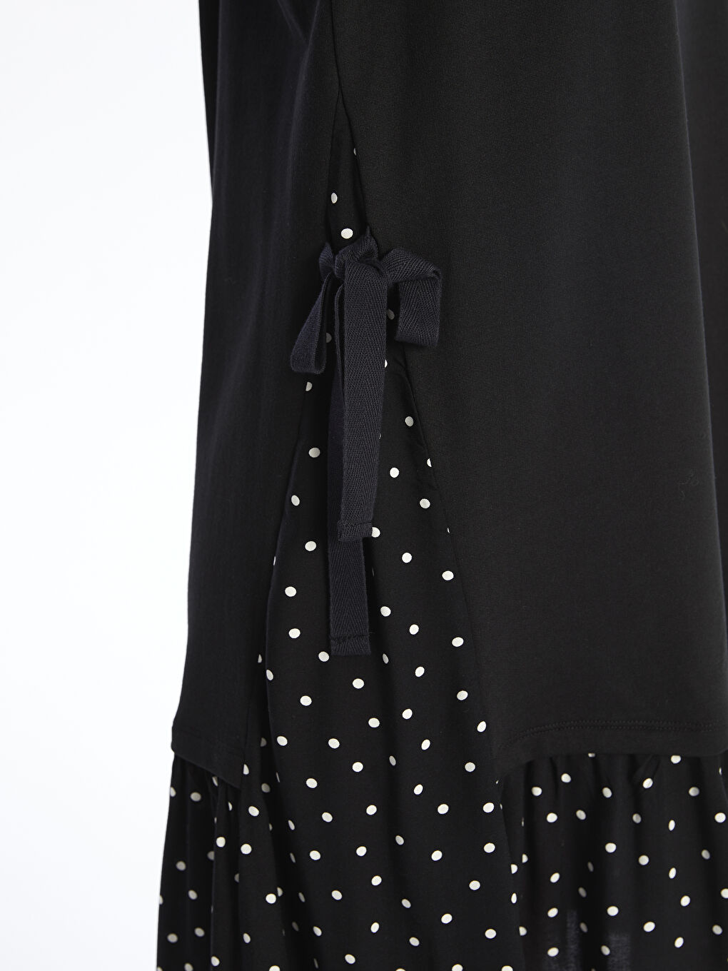 LCW Crew Neck Polka Dot Women's Dress -W43757Z8-CVL