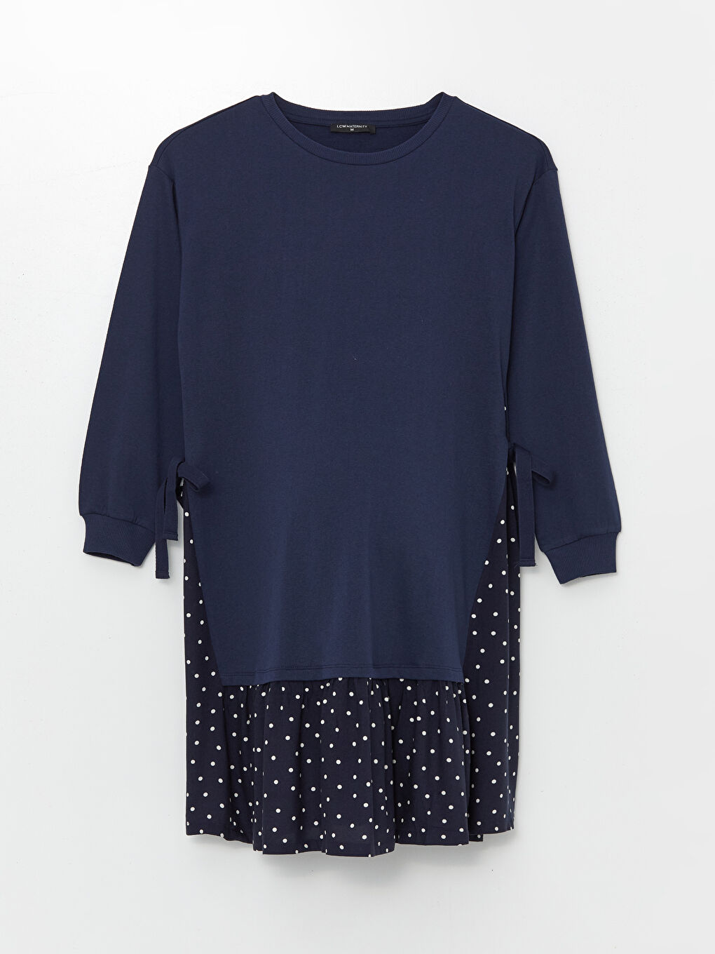 Crew Neck Polka Dot Women's Dress-4