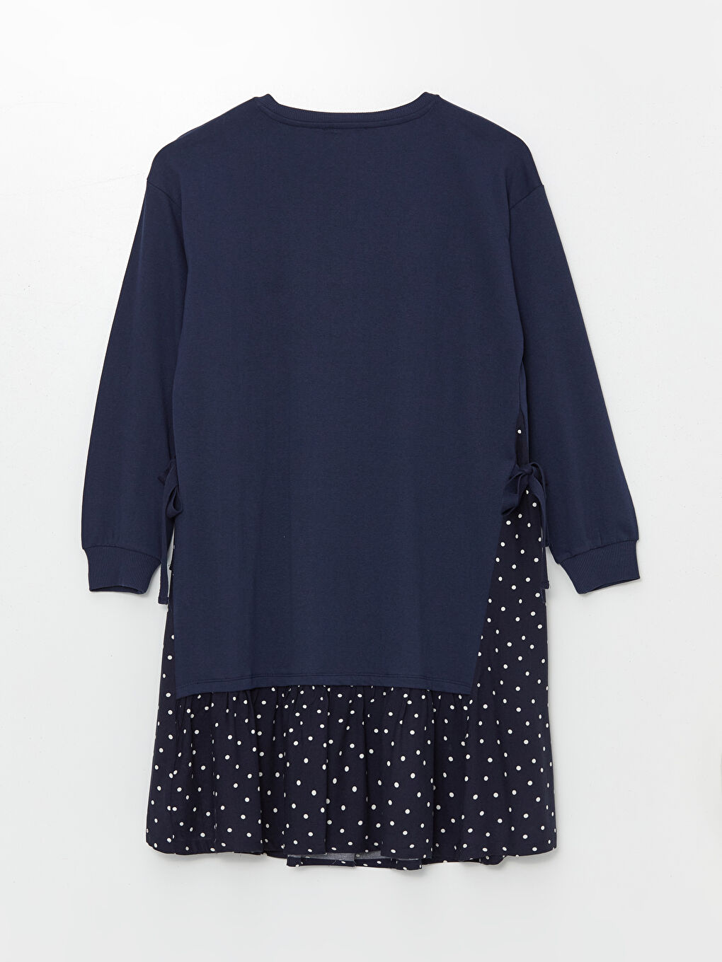 Crew Neck Polka Dot Women's Dress-5
