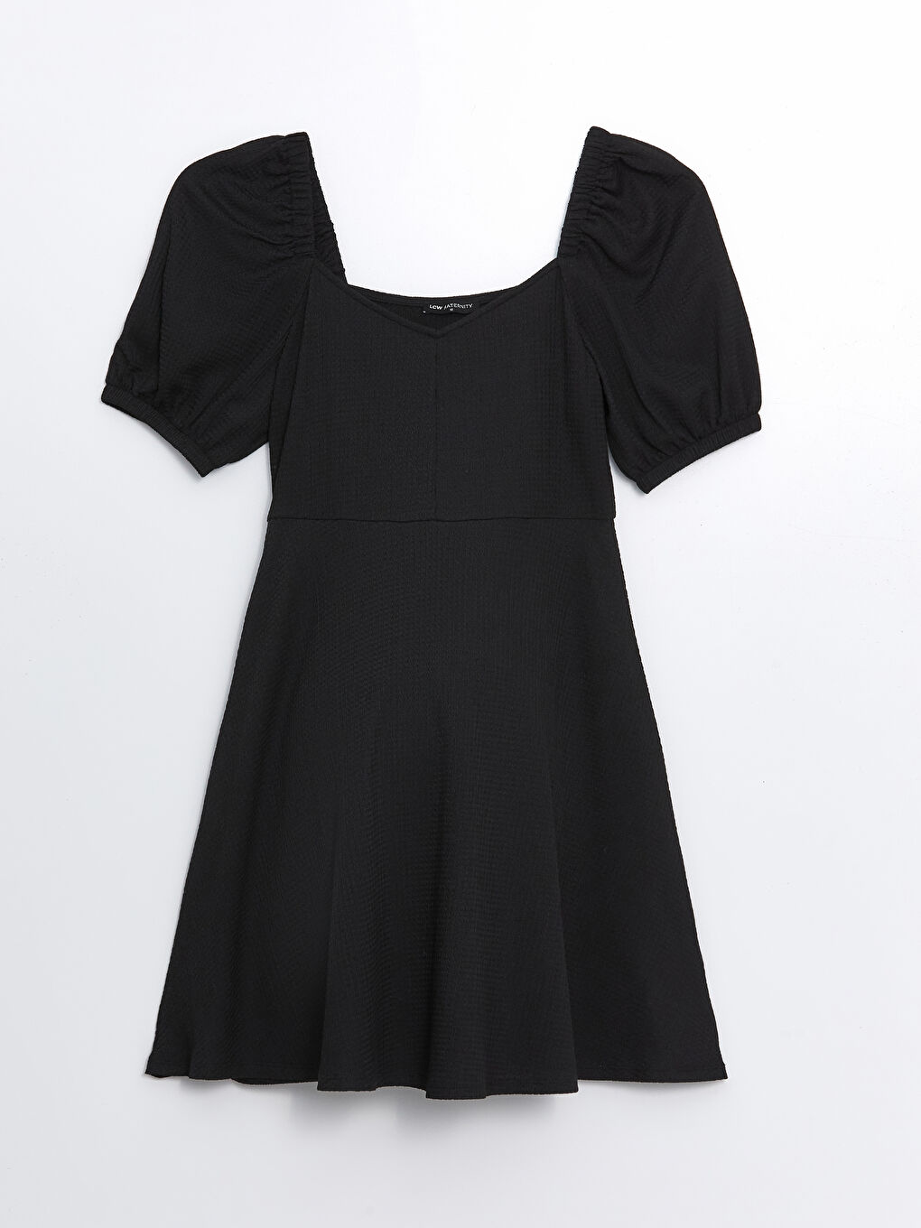 Heart Neck Plain Short Sleeve Maternity Dress -W43768Z8-CVL