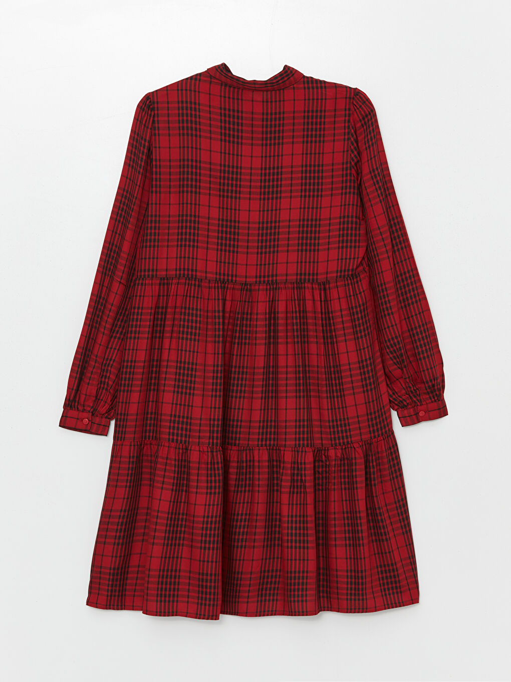 LCWAIKIKI Maternity Haljina za trudnice sa kragnom, karirani dezen, dugi rukav -W43783Z8-LPA