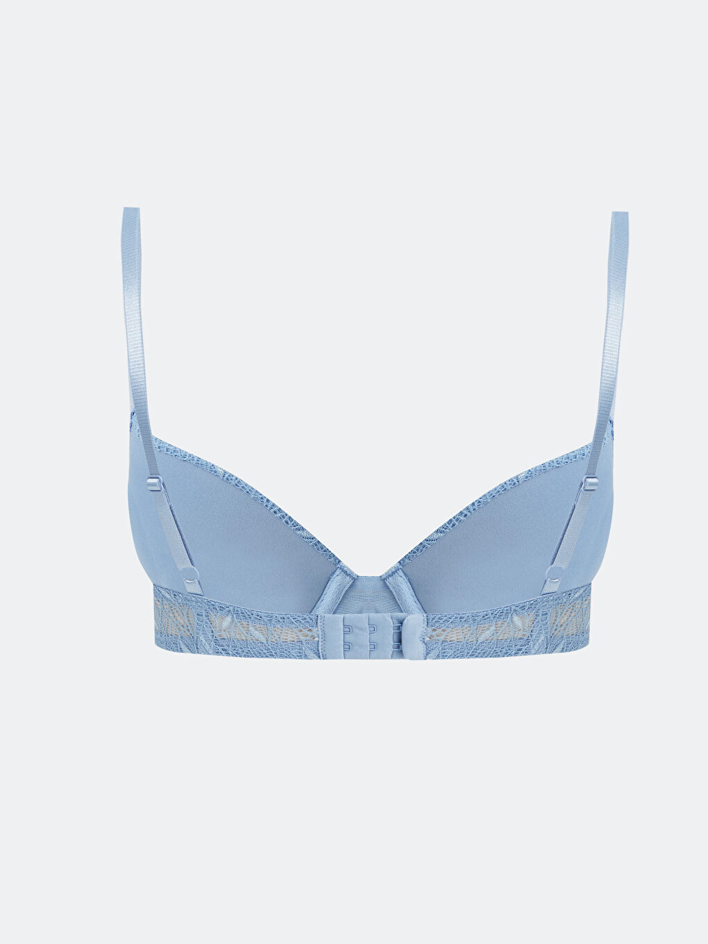 Окабелен подплатен дантелен сутиен тип тениска-1