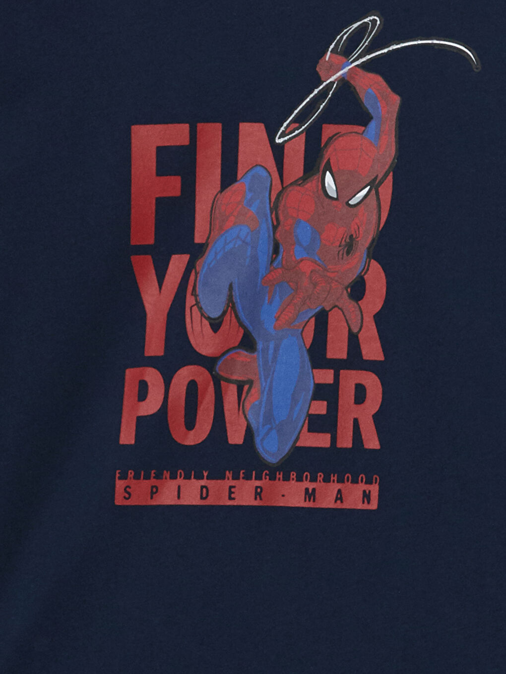 LCW Kids Lacivert Bisiklet Yaka Spiderman Baskılı Erkek Çocuk Pijama Üstü - 3