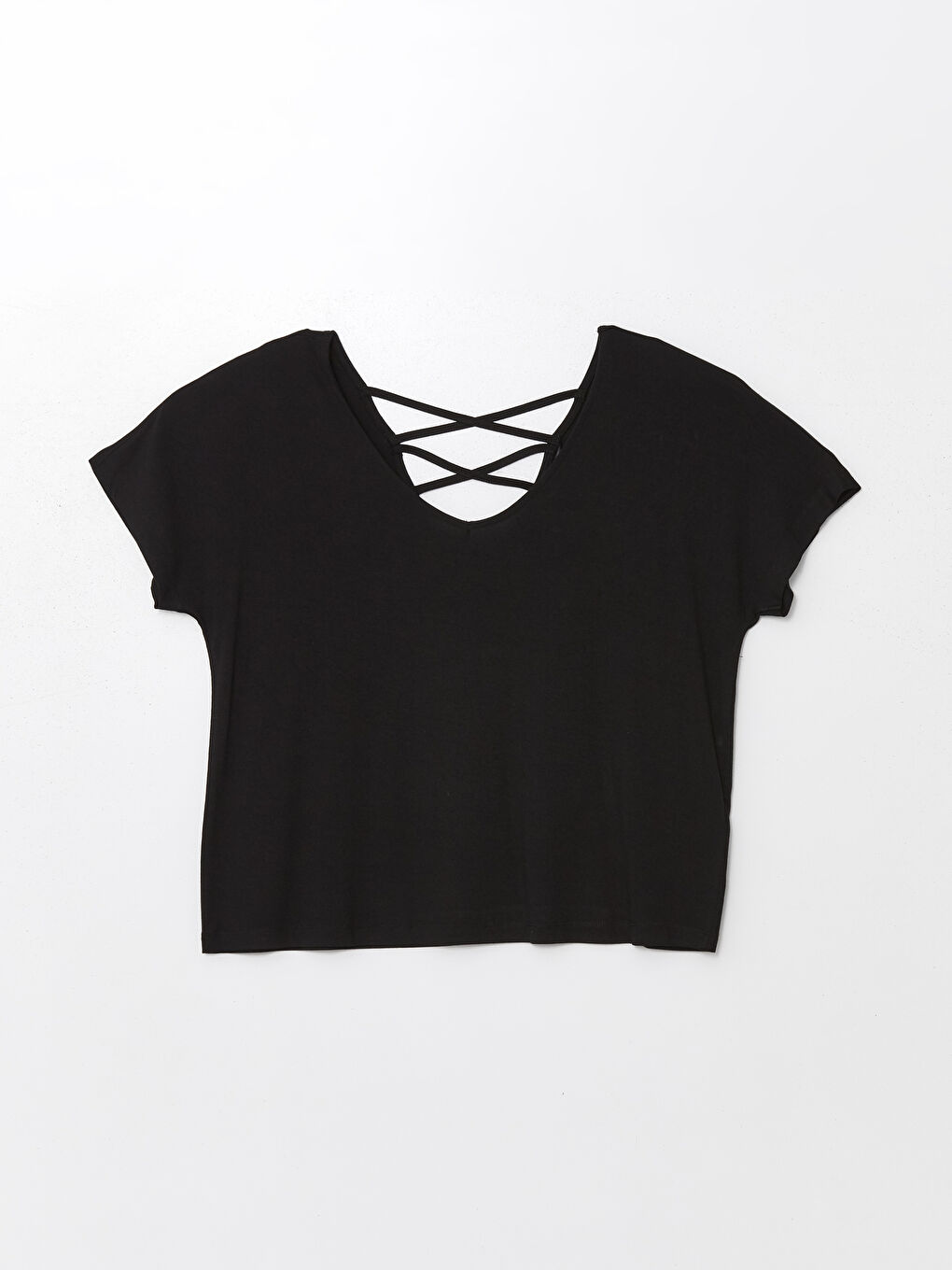 Siyah V Yaka Kadın Pijama Üstü