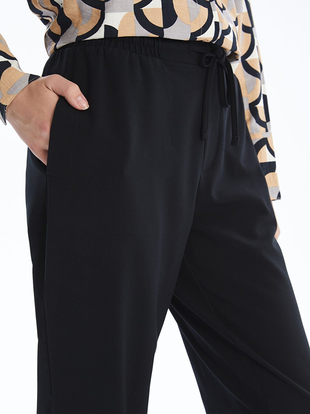 LCW Modest سروال نساء بقصة كاروت بخصر مطاطي -W43913Z8-RQL