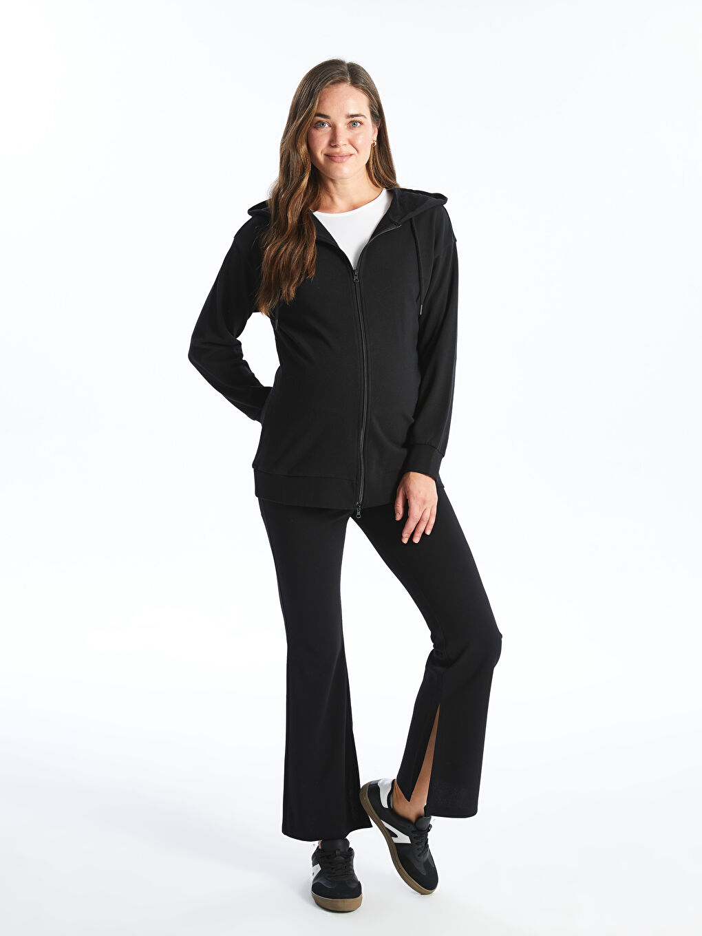 LCW Comfort Elastic Waist Slim Fit Slit Hem Women's Trousers -W43915Z8-CVL