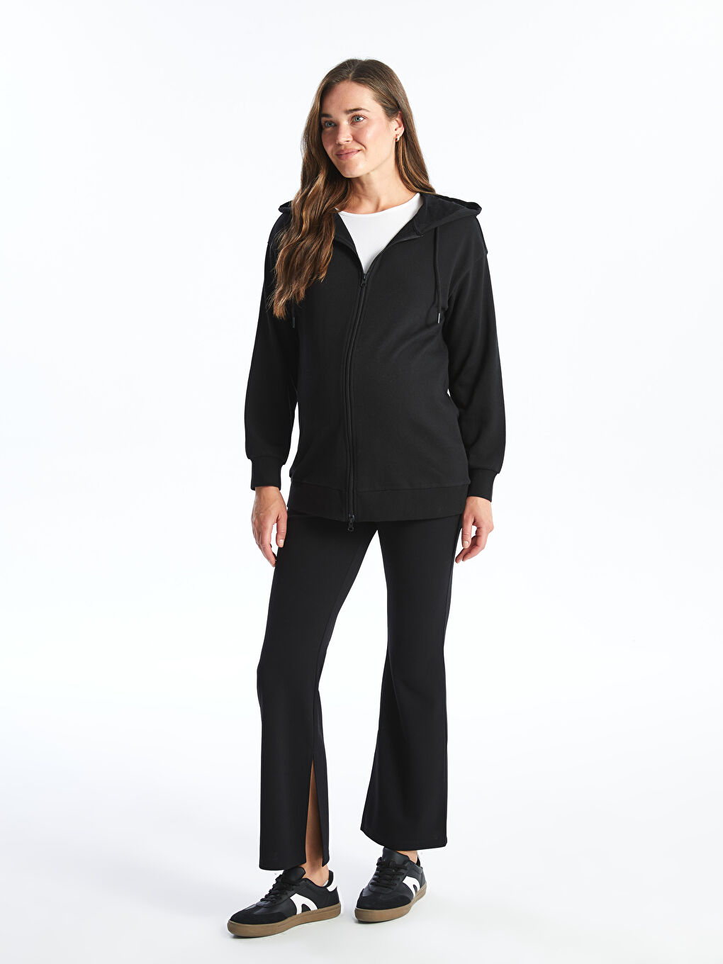 LCW Comfort Elastic Waist Slim Fit Slit Hem Women's Trousers -W43915Z8-CVL