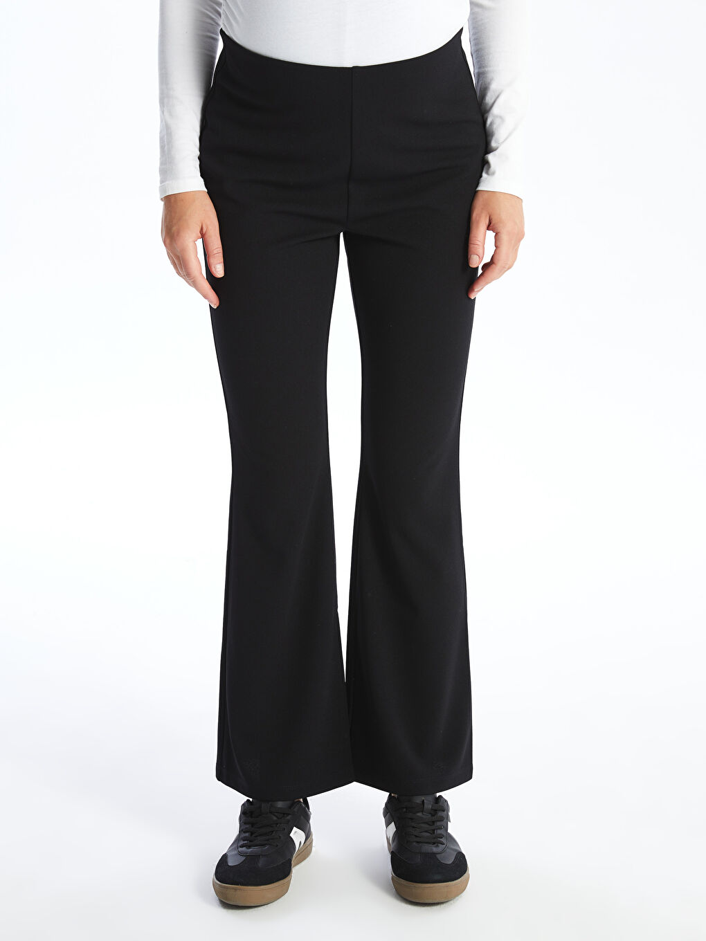 LCW Comfort Elastic Waist Slim Fit Slit Hem Women's Trousers -W43915Z8-CVL
