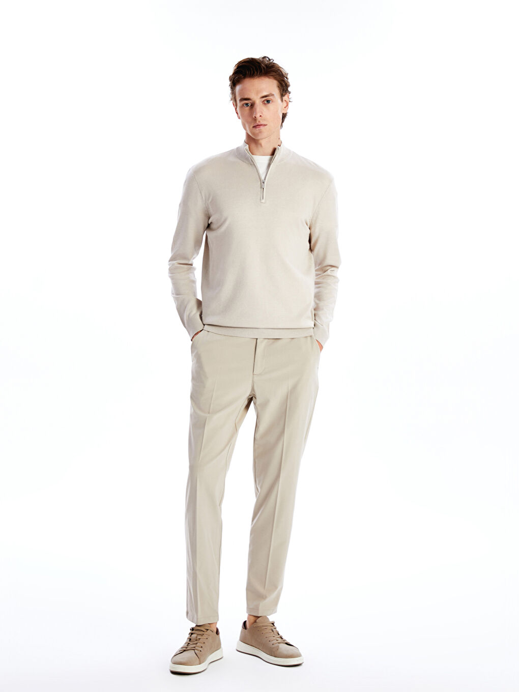 LCW Vision Funnel Neck Long Sleeve Men's Knitwear Sweater -W43917Z8-FWM