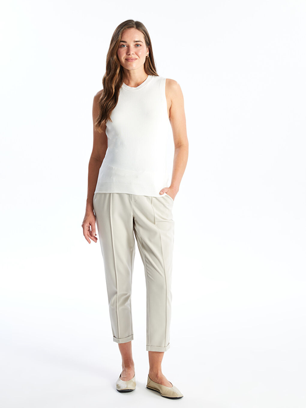LCW Pantalone za trudnice sa elastičnim strukom -W43927Z8-G8H