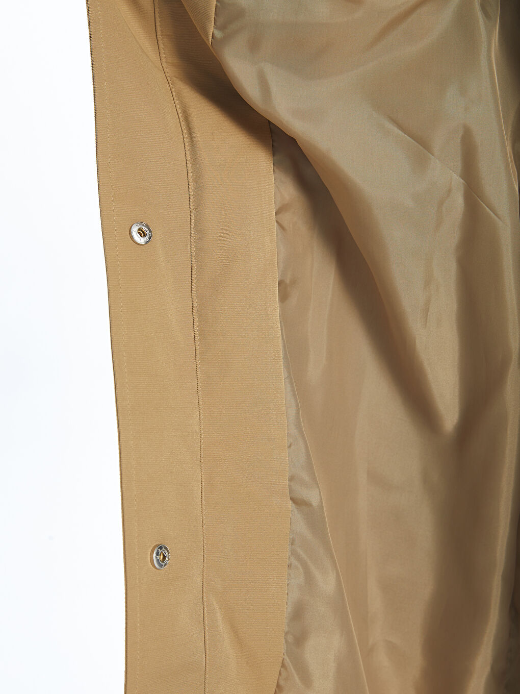 Haki Kapüşonlu Kadın Trençkot-3