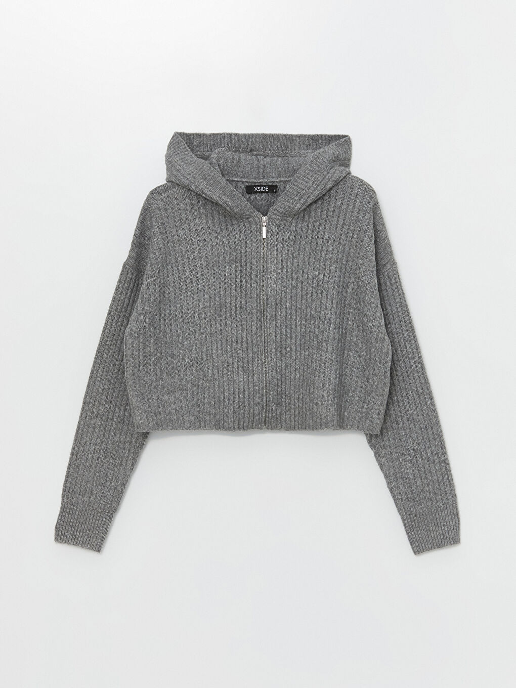 Hooded Plain Long Sleeve Women's Knitwear Cardigan-5