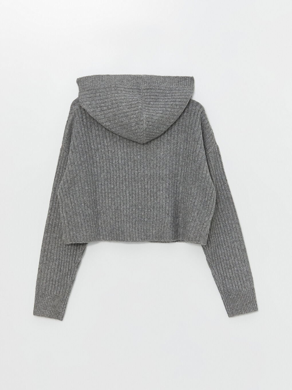 Hooded Plain Long Sleeve Women's Knitwear Cardigan-6