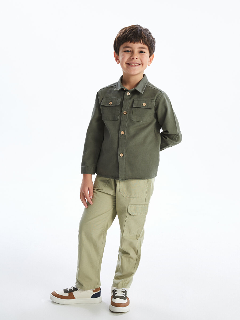 LCW Kids Long Sleeve Basic Boys' Shirt -W44088Z1-R1E