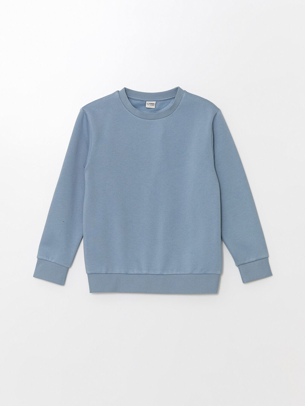 LCW Kids Açık Mavi Bisiklet Yaka Erkek Çocuk Kalın Sweatshirt