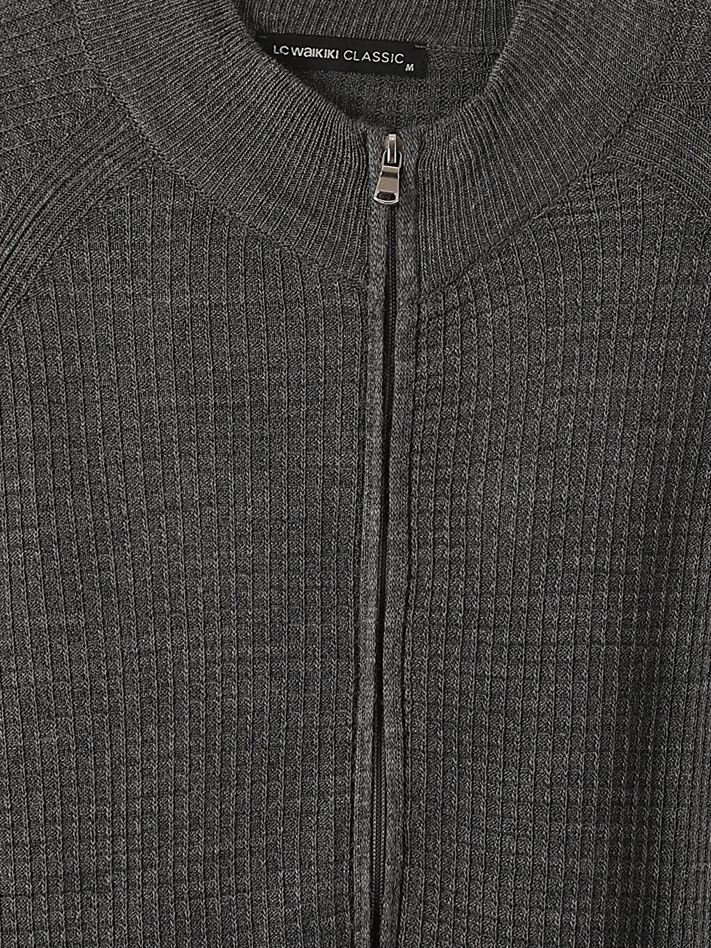 كارديجان تريكو ياقة قمع عادي للرجال-2