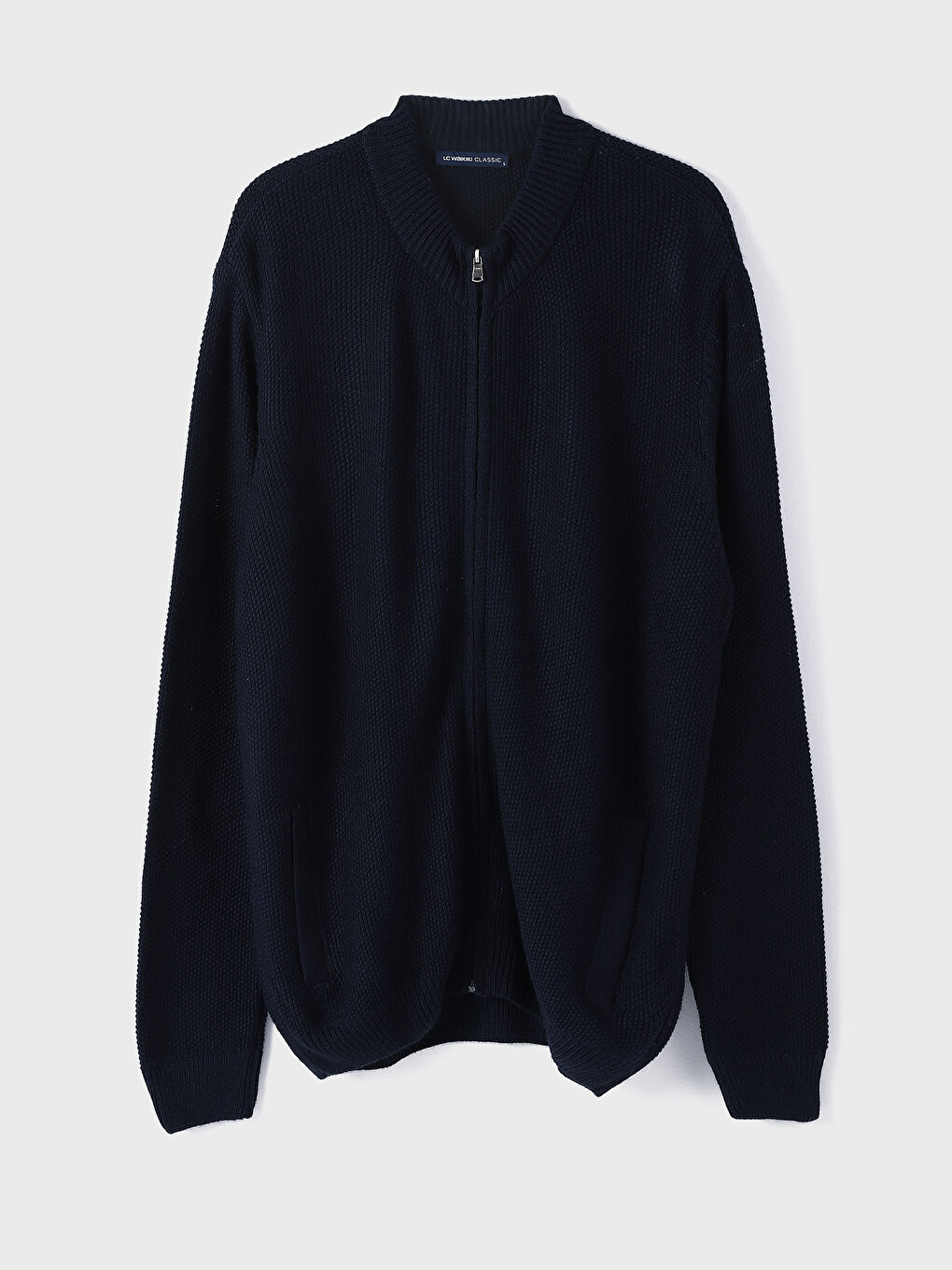 كارديجان تريكو ياقة قمع عادي للرجال