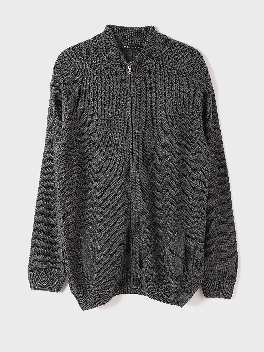 كارديجان تريكو ياقة قمع عادي للرجال