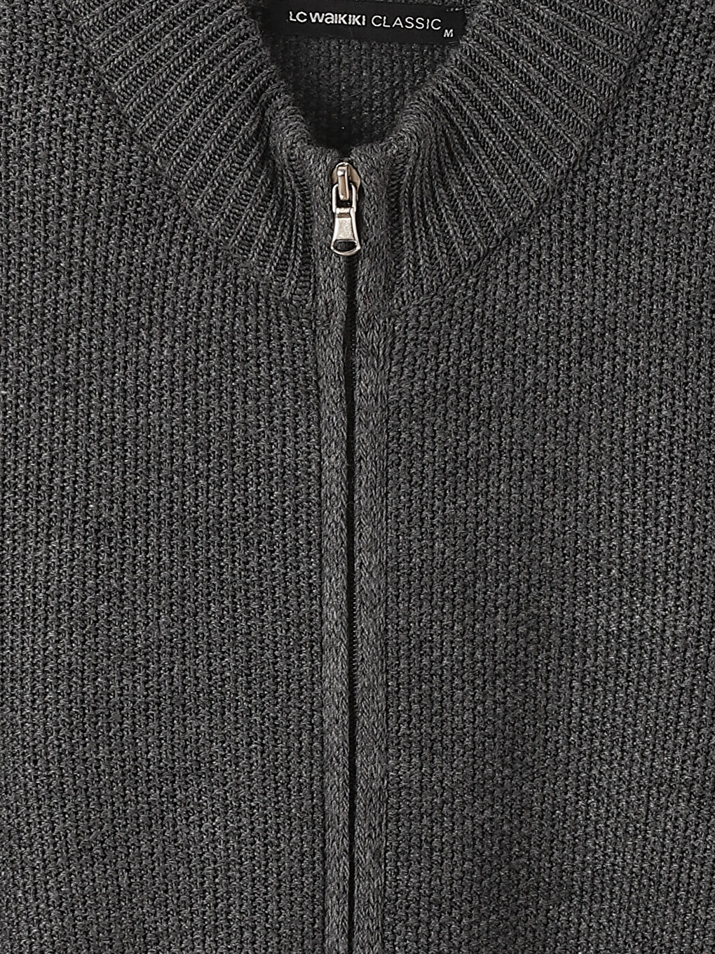 كارديجان تريكو ياقة قمع عادي للرجال-1