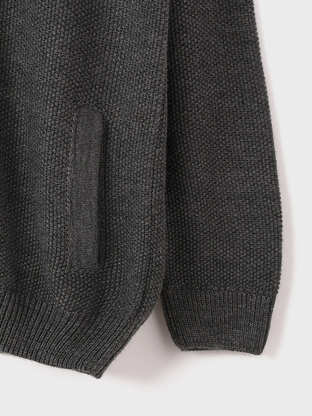 كارديجان تريكو ياقة قمع عادي للرجال-2