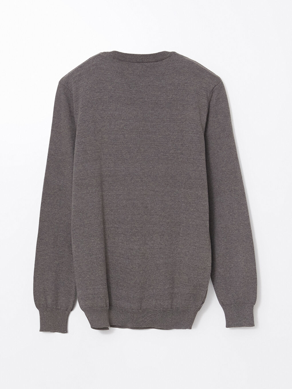 Crew Neck Long Sleeve Men's Tricot Sweater-5