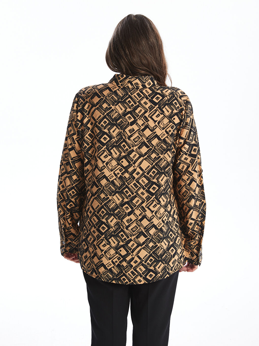 LCW Grace Patterned Long Sleeve Women's Shirt -W44181Z8-LQJ