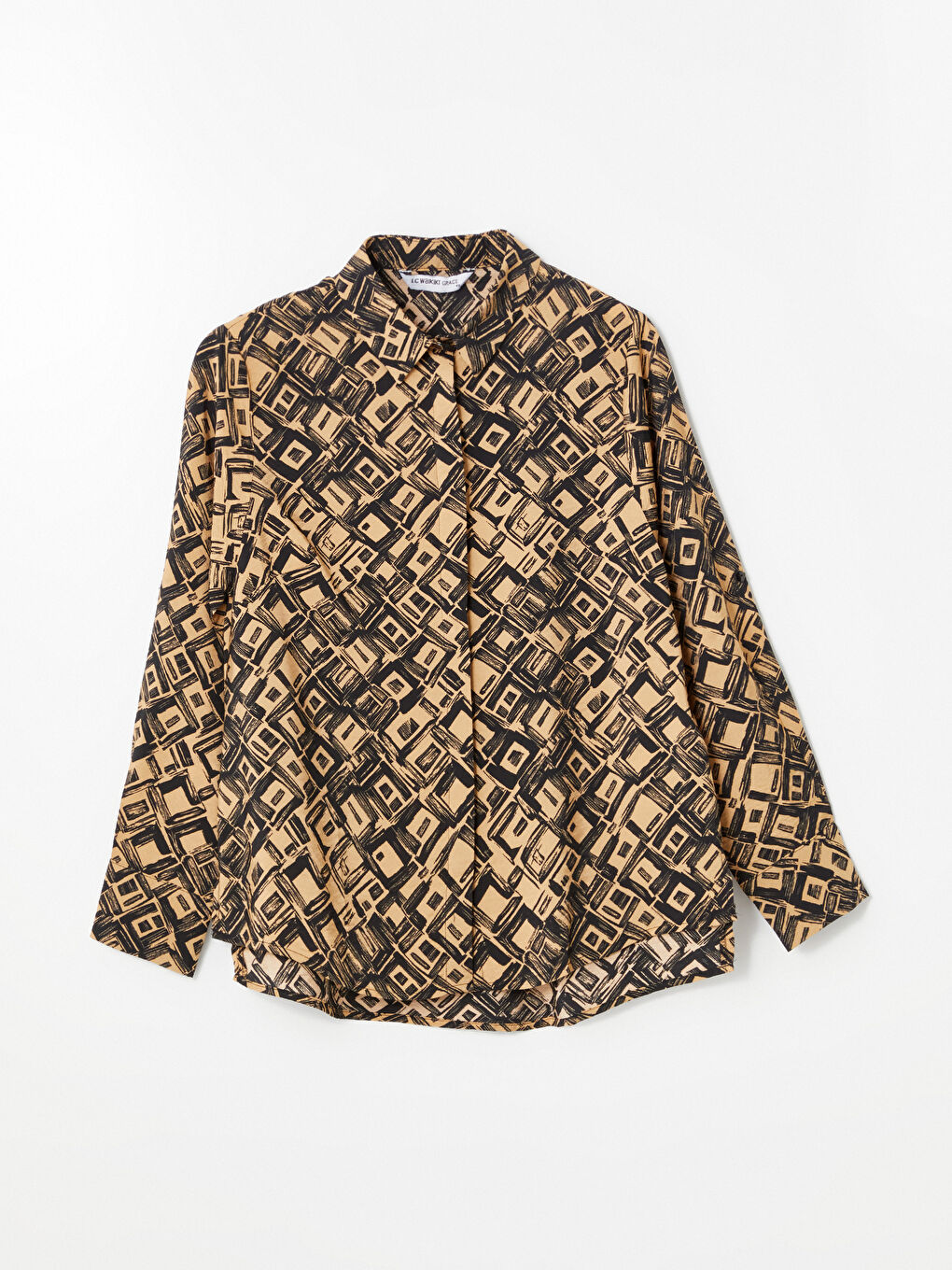 LCW Grace Patterned Long Sleeve Women's Shirt -W44181Z8-LQJ