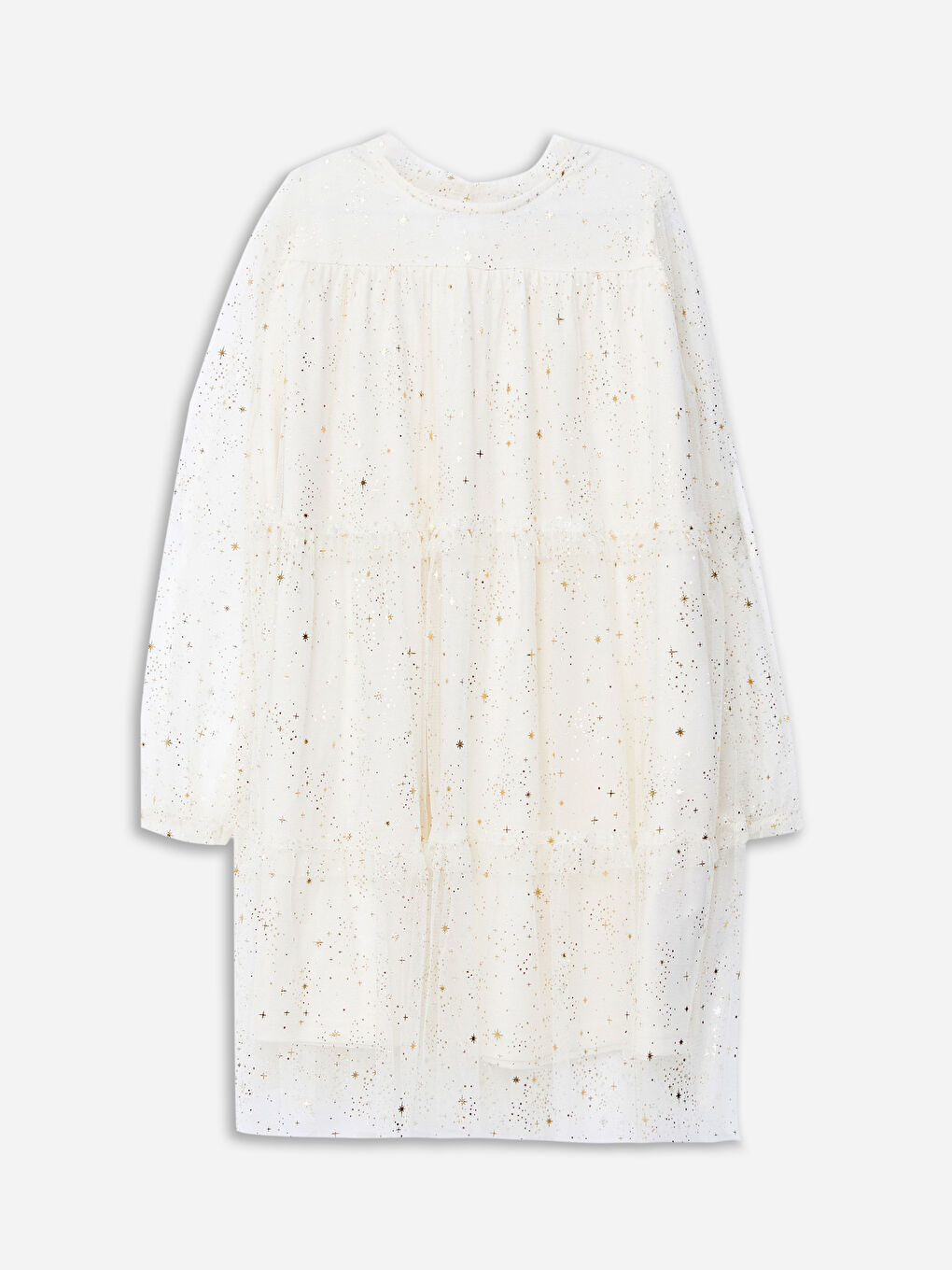LCW Kids Crew Neck Sparkly Girls' Dress -W44190Z4-LRA