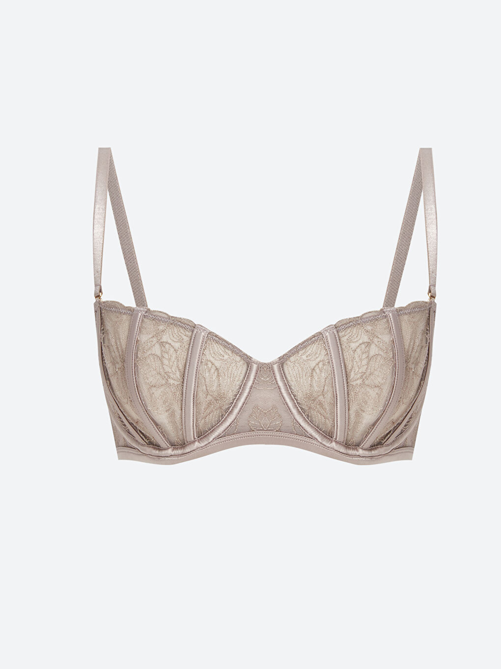LCW DREAM Žični Bez Postave Čipkasti Elegantni Brushalter Bez Bretela -W44221Z8-GEY