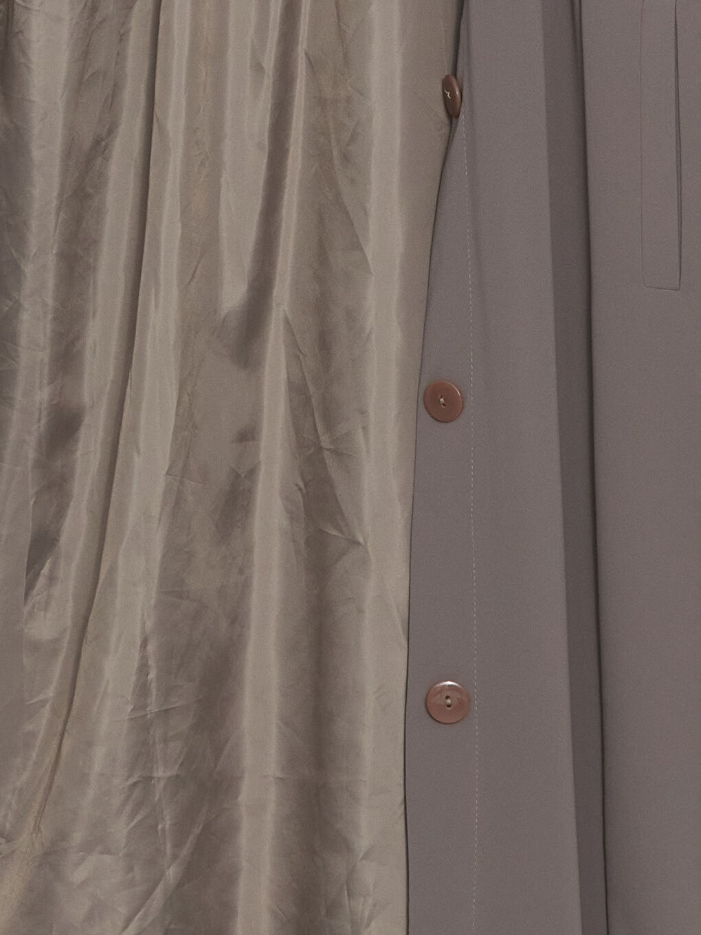 Kahverengi Gömlek Yaka Kadın Pardösü-5