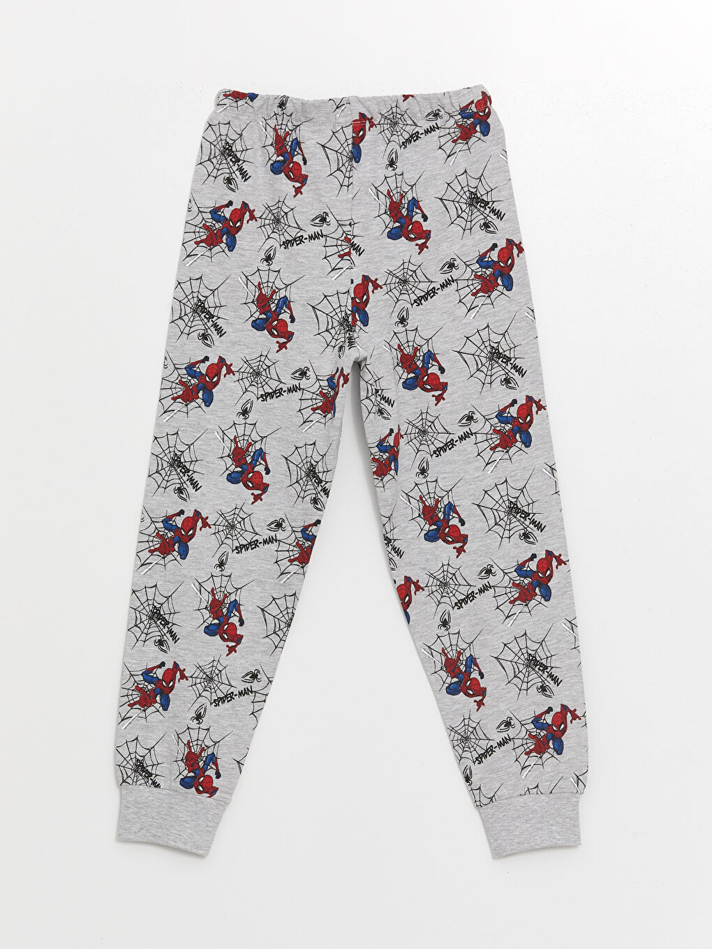 LCW Kids Gri Melanj Baskılı Beli Lastikli Spiderman Baskılı Erkek Çocuk Pijama Alt - 1