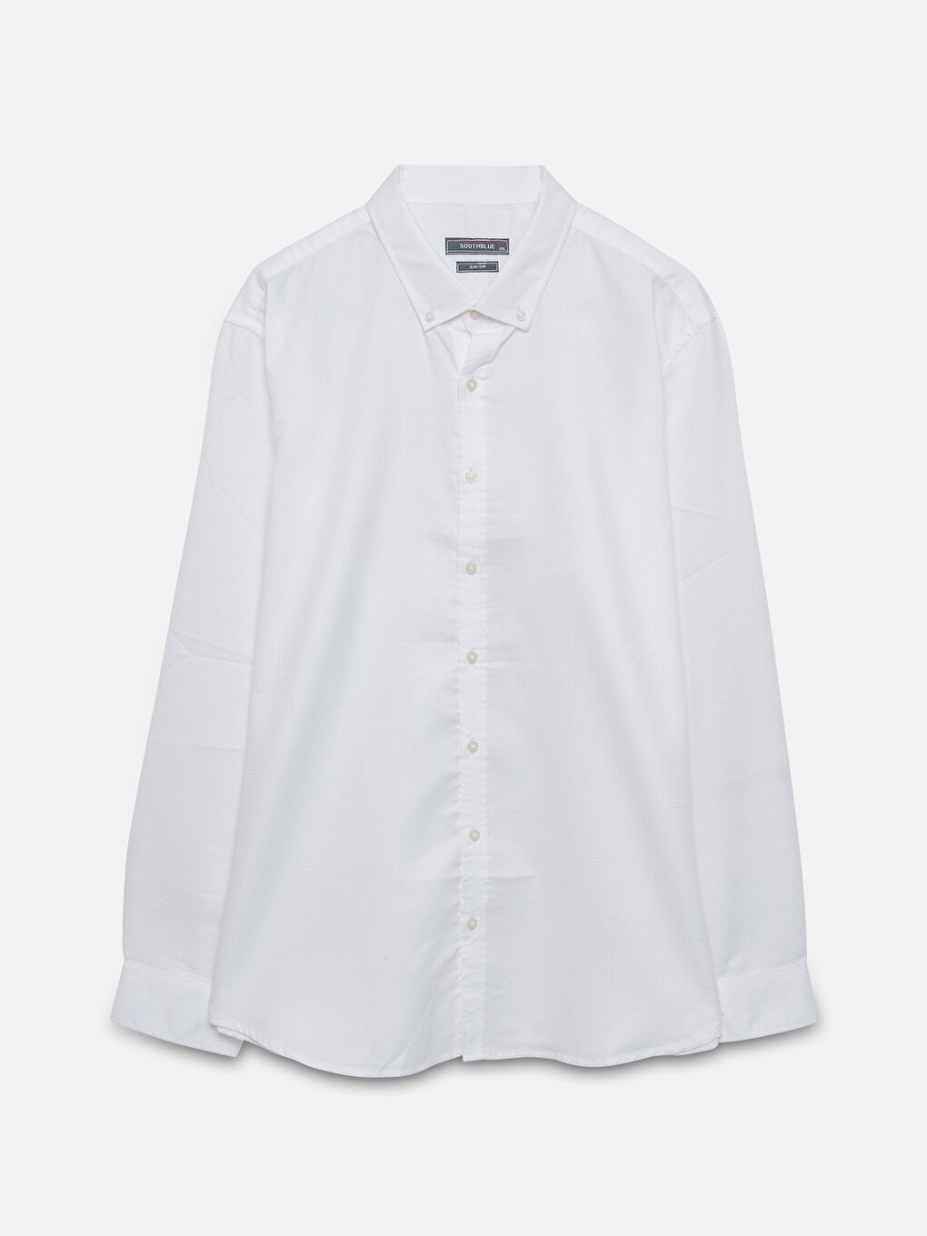 Slim Fit Long Sleeve Dobby Men's Shirt