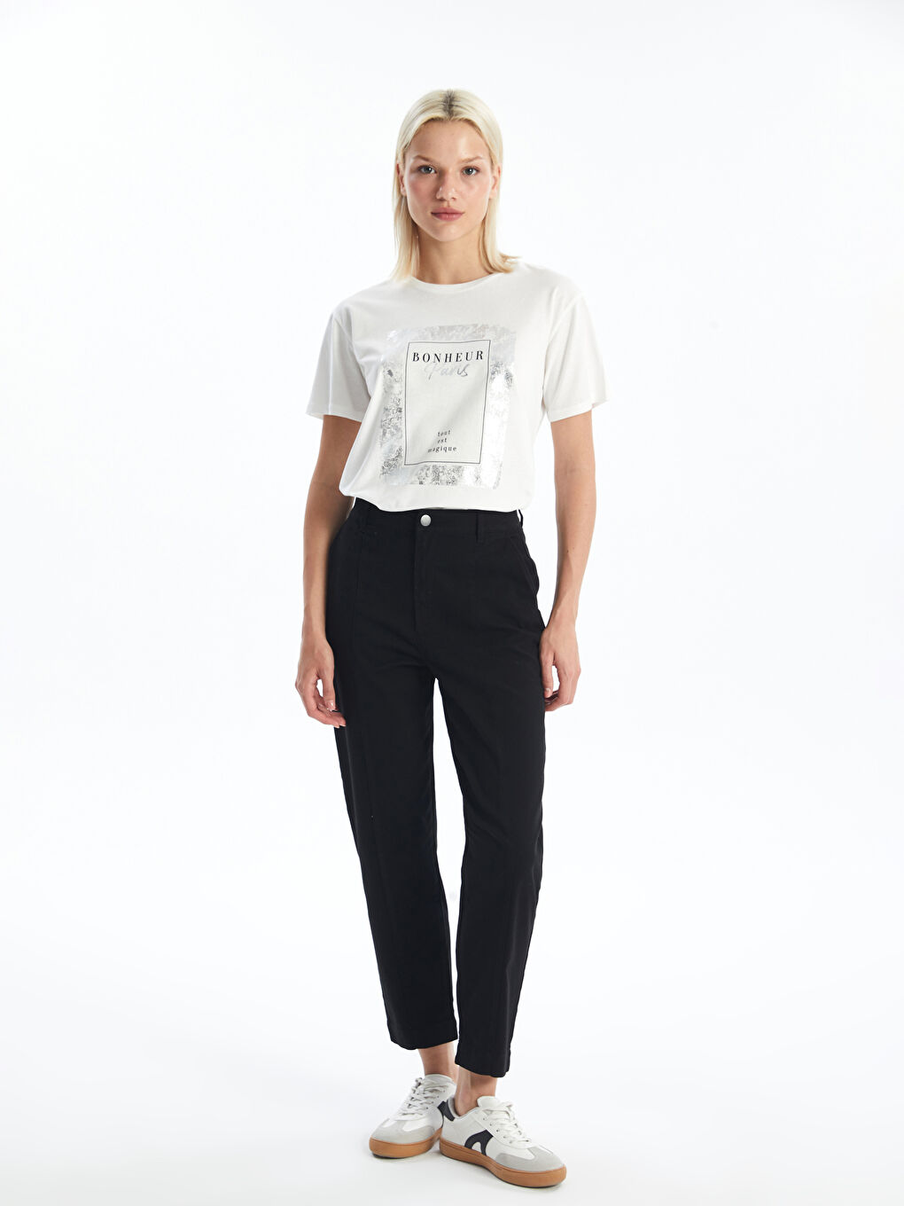 LCW Vision Slim Fit Twill Women's Trousers -W44324Z8-CVL