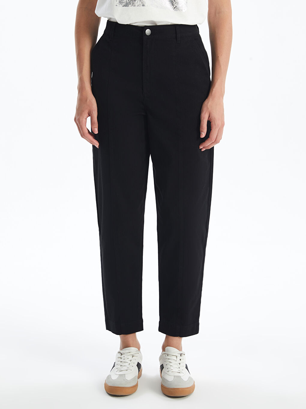LCW Vision Slim Fit Twill Women's Trousers -W44324Z8-CVL