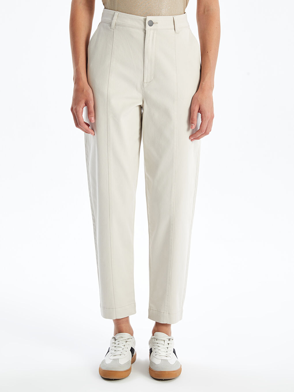 LCW Vision Slim Fit Twill Women's Trousers -W44324Z8-YDC