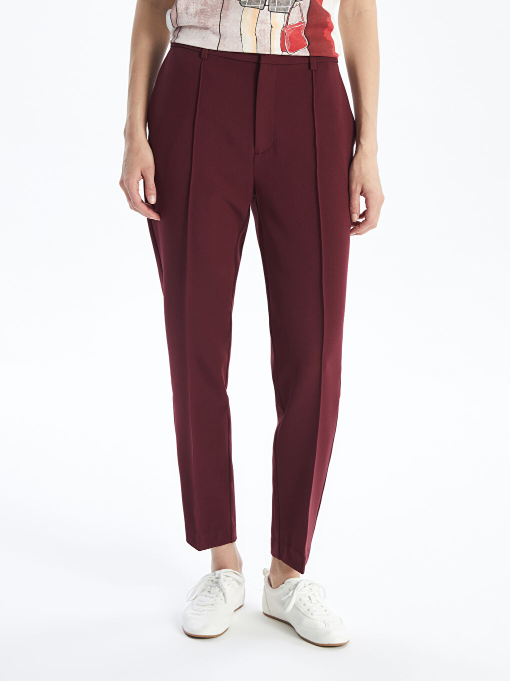 Ženske pantalone regular fit -W44358Z8-YHY