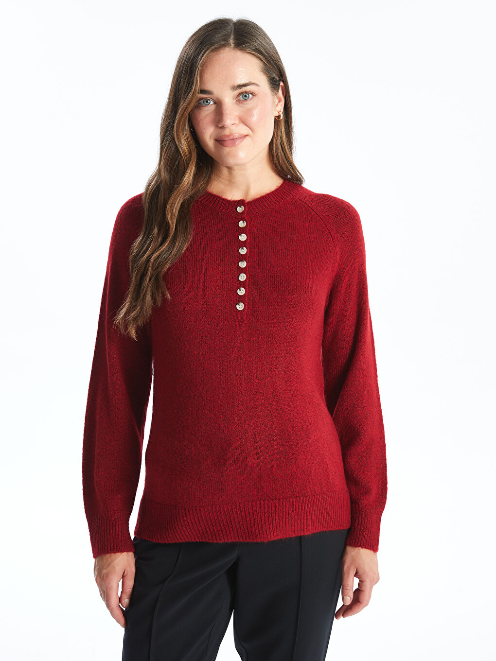 LCWAIKIKI Maternity Pullover für Schwangere mit Rundhalsausschnitt aus Strick -W44380Z8-HPW